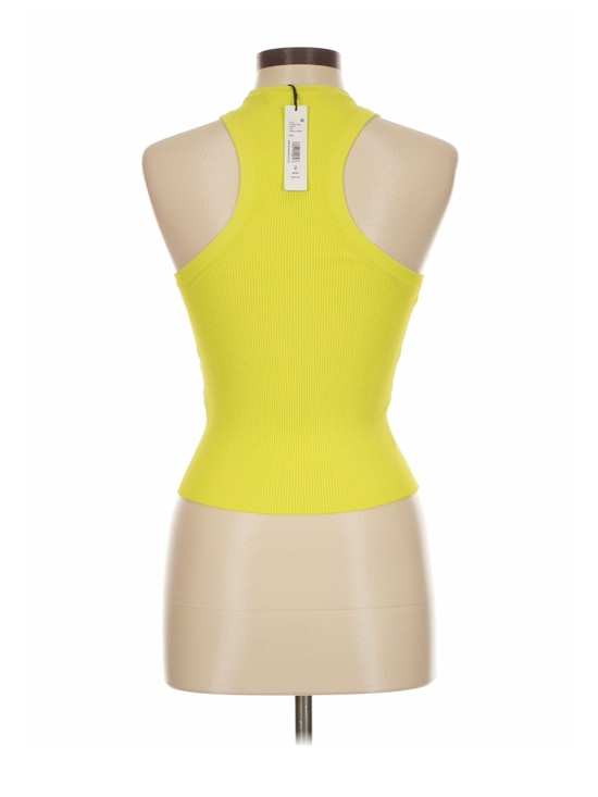 Alice + Olivia Tops - Alice + Olivia Aleena Lemon Yellow Ribbed Fitted Ribbed Tank Top - SZ M